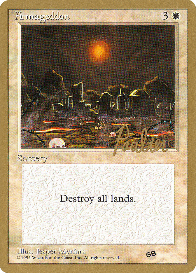 Armageddon - 1996 Preston Poulter (4ED) (SB) (WCD-) - Pro Tour Collector Set