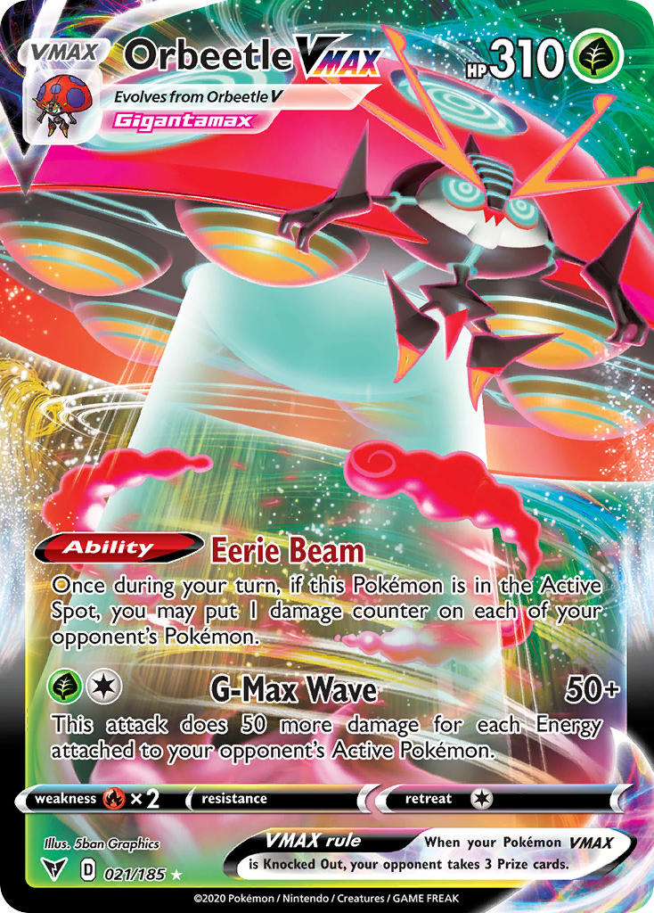 Orbeetle VMAX 21/185 - SWSH04 Vivid Voltage Holofoil