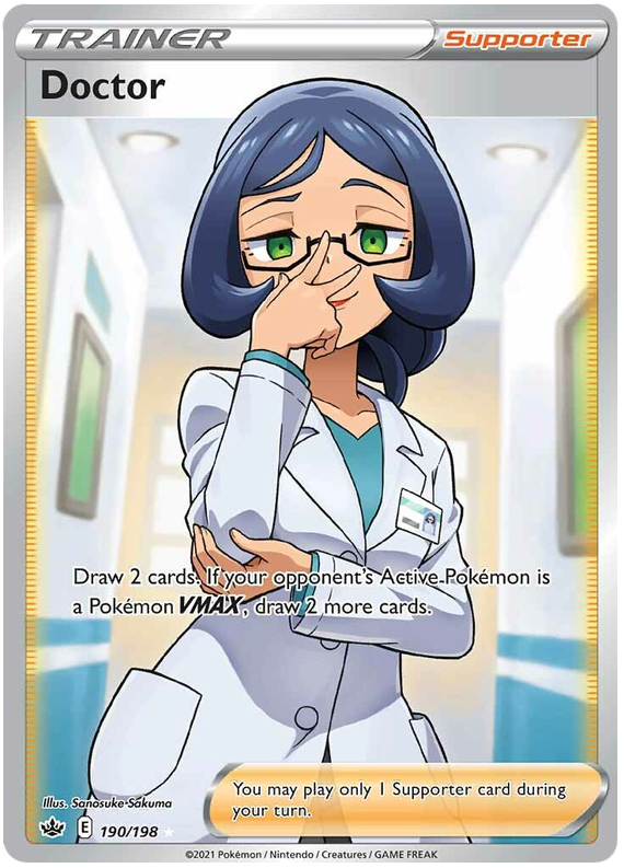 Doctor (Full Art) 190/198 - SWSH06 Chilling Reign Holofoil