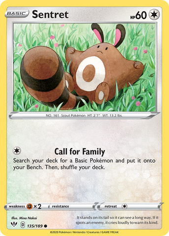 Sentret 135/189 - SWSH03 Darkness Ablaze