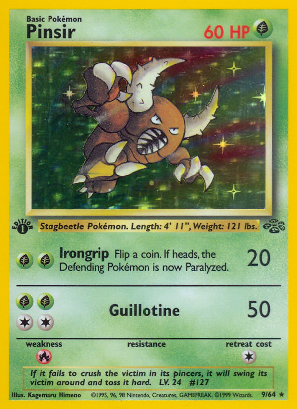 Pinsir (9) 9/64 - Jungle 1st Edition Holofoil