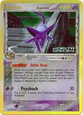 Espeon (Delta Species) 4/113 - Delta Species Reverse Holofoil