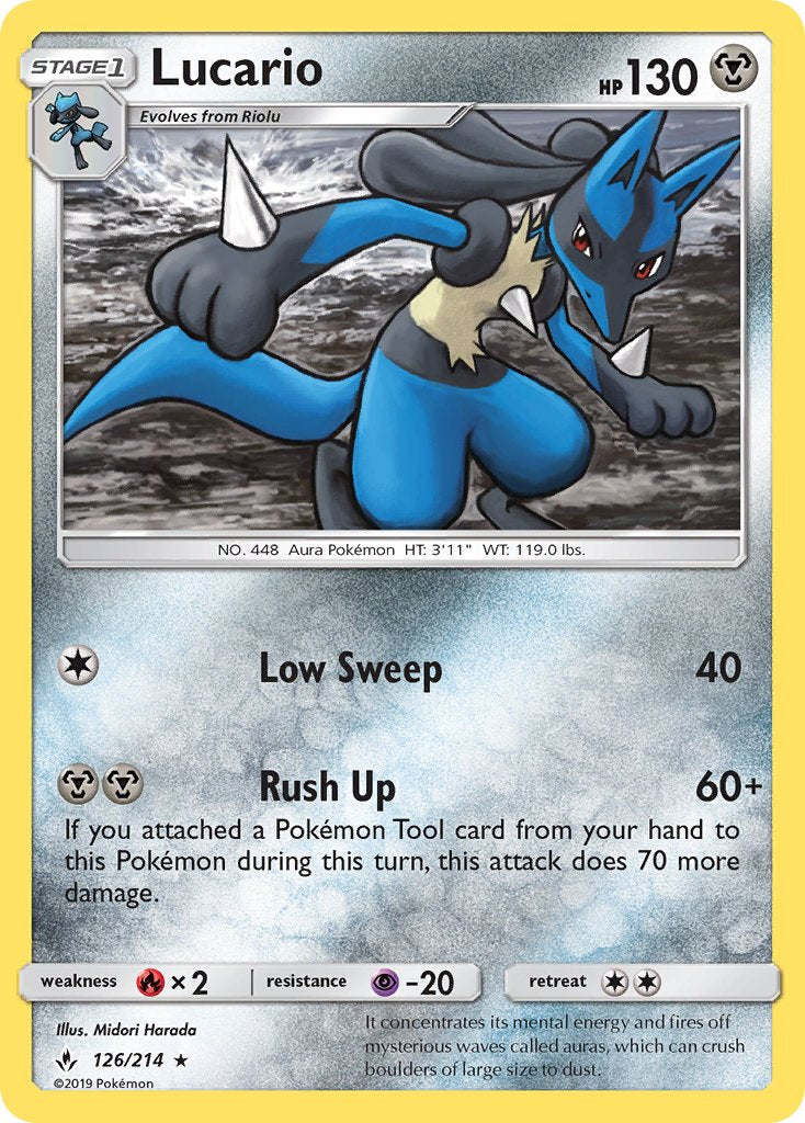 Lucario - 126/214 (SM Unbroken Bonds) - Deck Exclusives