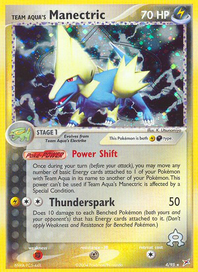 Team Aqua's Manectric - 4/95/95 - Team Magma vs Team Aqua Holofoil