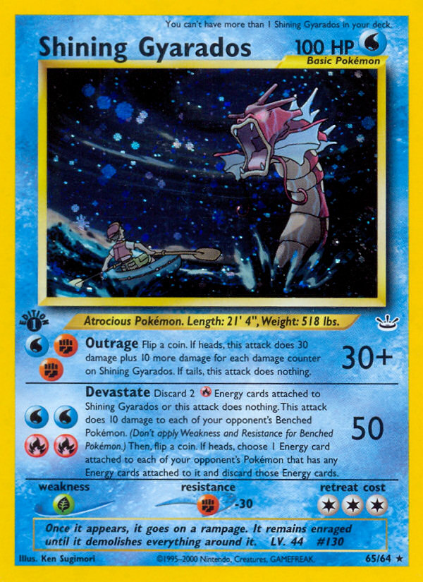 Shining Gyarados/64 - Neo Revelation 1st Edition Holofoil