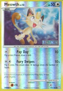 Meowth - 106/146 [Platinum] - Burger King Promos Reverse Holofoil