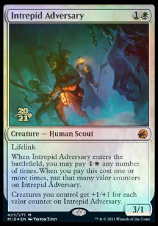 Intrepid Adversary (PRE-025) - Innistrad: Midnight Hunt Promos Foil