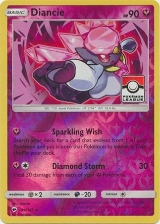 Diancie - 94/147 (Pokemon League) 94 - League & Championship Cards Reverse Holofoil