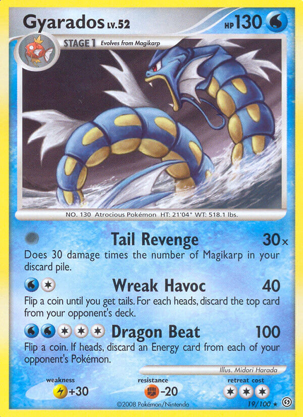 Gyarados - 19/100 (DP Stormfront) - Deck Exclusives Holofoil