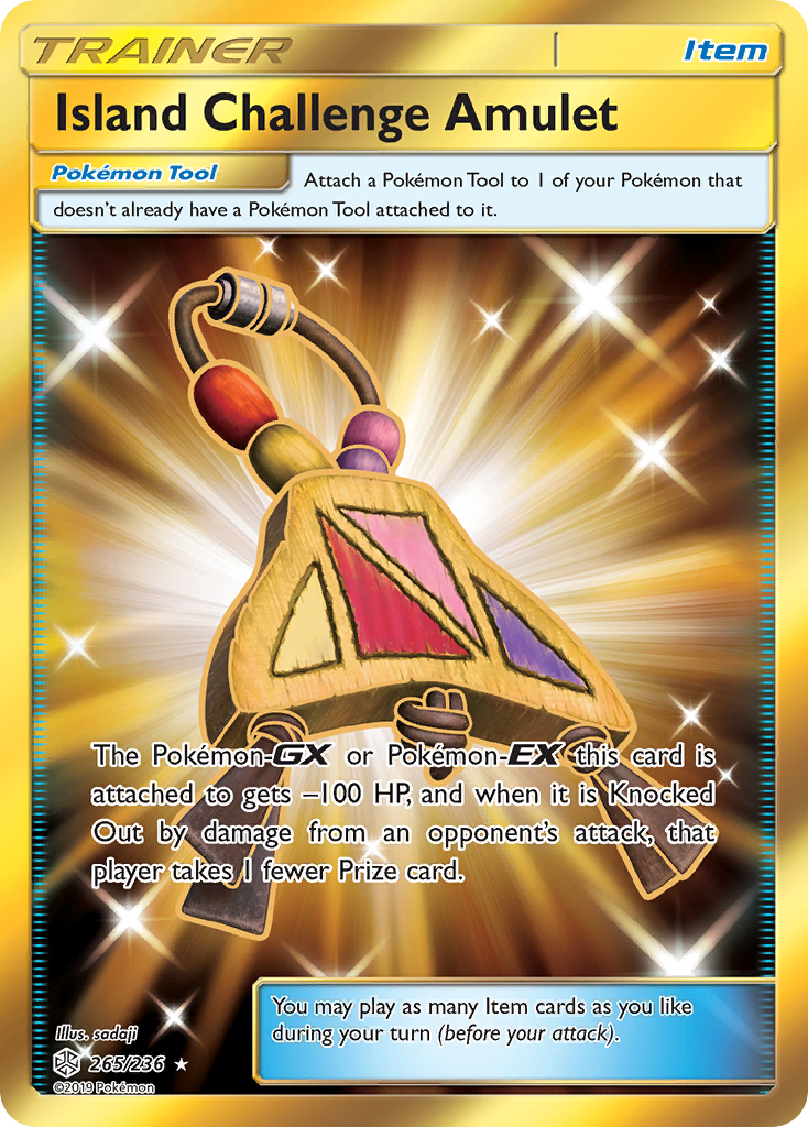 Island Challenge Amulet (Secret) 265/236 - SM  Cosmic Eclipse Holofoil