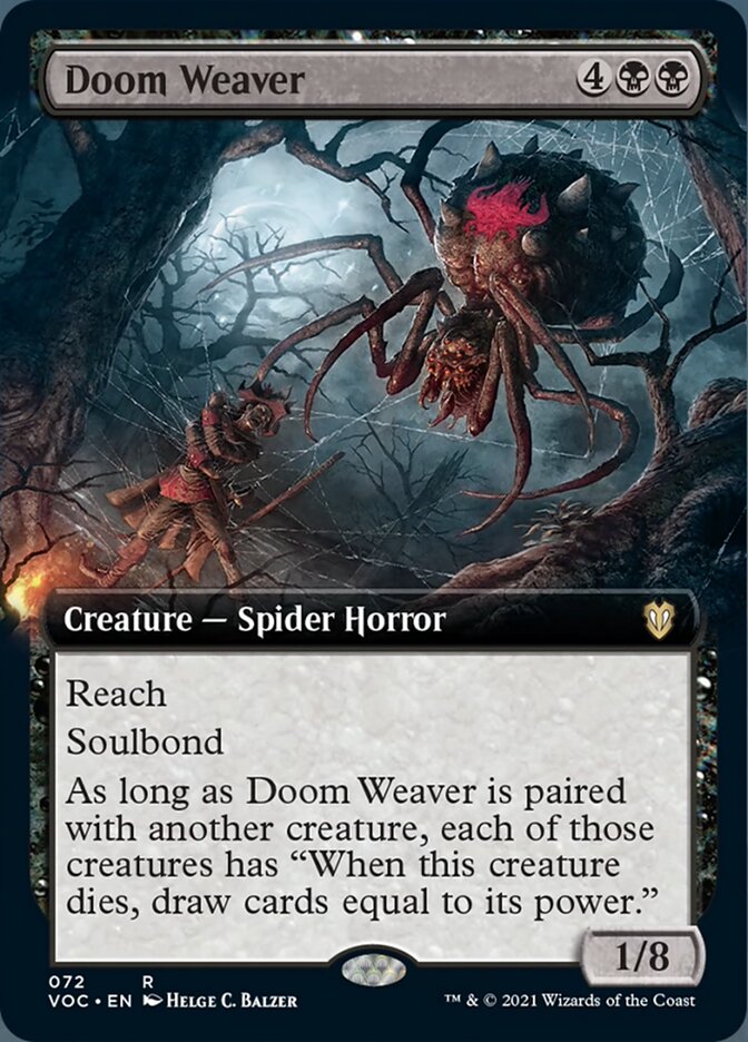 Doom Weaver (Extended Art) (VOC-072) - Crimson Vow Commander: (Extended Art)