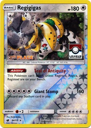 Regigigas - 84/111 (League Challenge) [3rd Place] 84 - League & Championship Cards Reverse Holofoil