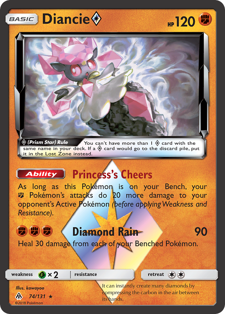 Diancie Prism Star 74/131 - SM  Forbidden Light Holofoil