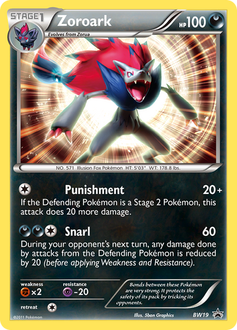 Zoroark - BW19/101 - Black and White Promos Holofoil