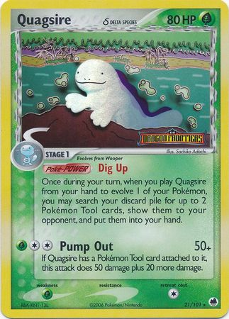 Quagsire (Delta Species) 21/101 - Dragon Frontiers Reverse Holofoil