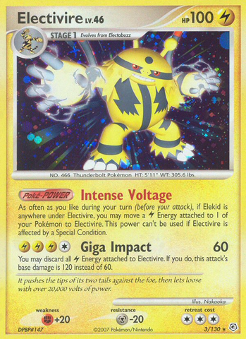 Electivire/130 - Diamond and Pearl Holofoil