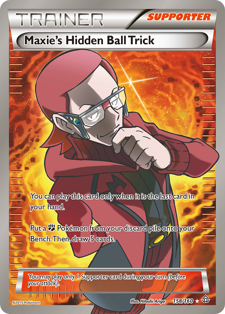 Maxie's Hidden Ball Trick (158 Full Art)/160 - XY  Primal Clash Holofoil