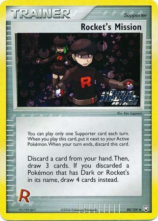 Rocket's Mission 88/109 - Team Rocket Returns Reverse Holofoil