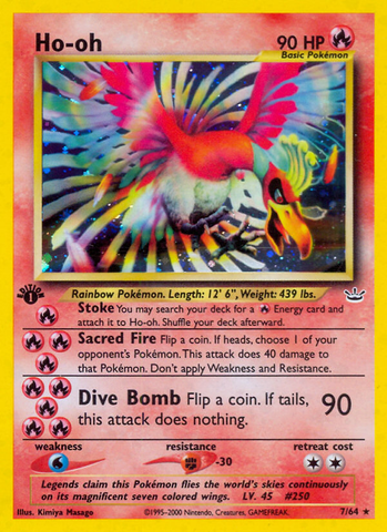 Ho-oh (7)/64 - Neo Revelation 1st Edition Holofoil