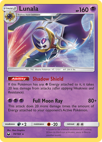 Lunala/168 - SM  Celestial Storm Holofoil