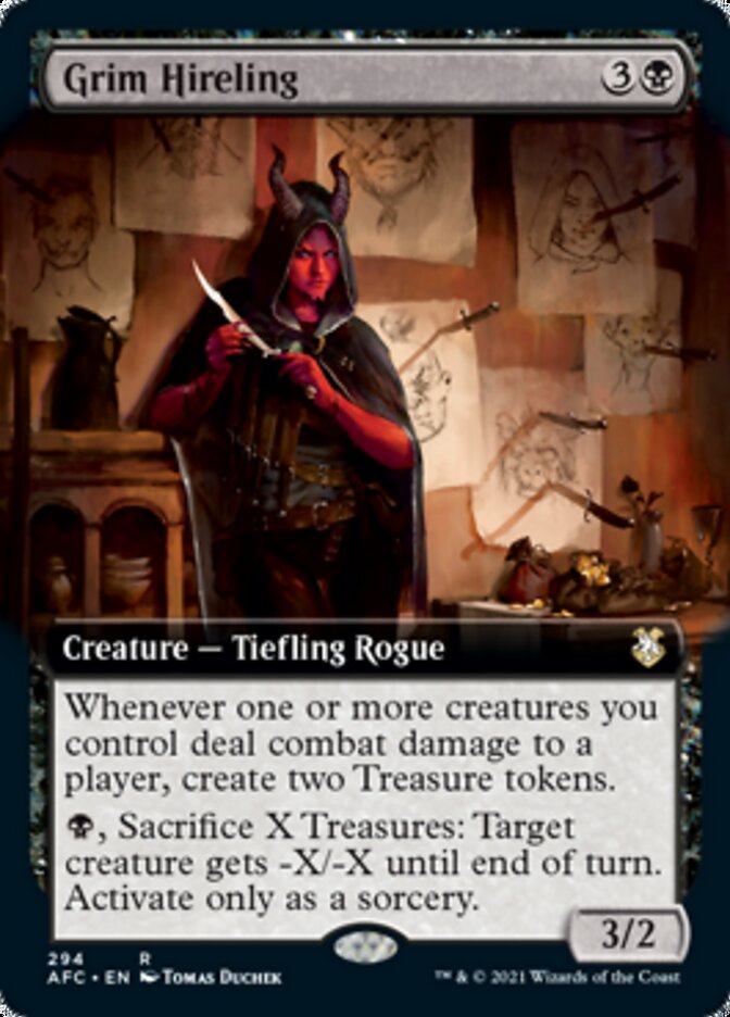Grim Hireling (Extended Art) (AFC-294) - Forgotten Realms Commander: (Extended Art)