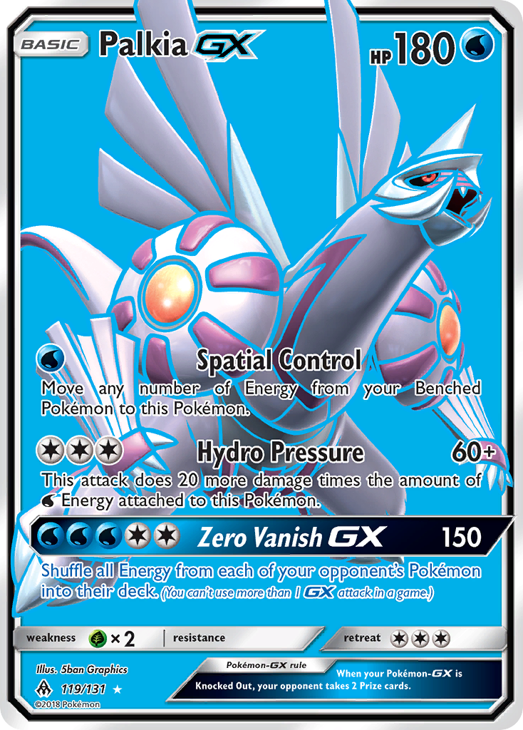 Palkia GX (Full Art)/131 - SM  Forbidden Light Holofoil