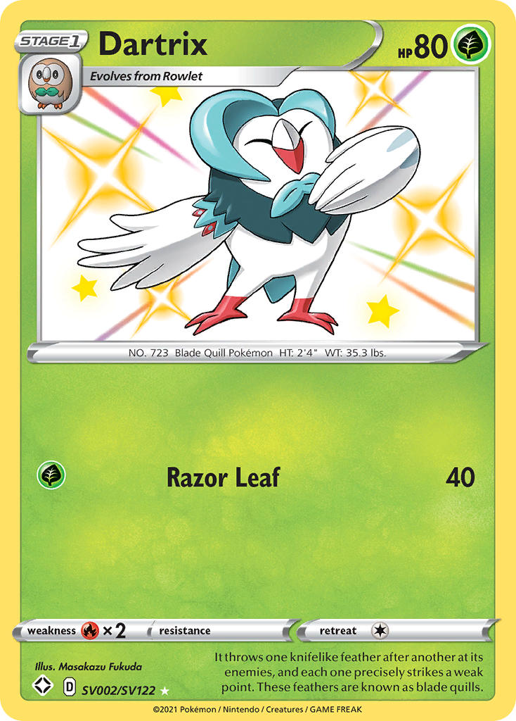 Dartrix SV002/122 - Shining Fates Shiny Vault Holofoil