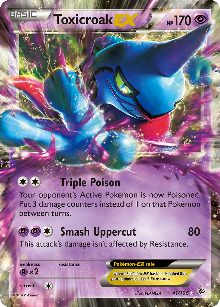 Toxicroak EX 41/106 - XY  Flashfire Holofoil