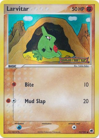 Larvitar 51/101 - Dragon Frontiers Reverse Holofoil