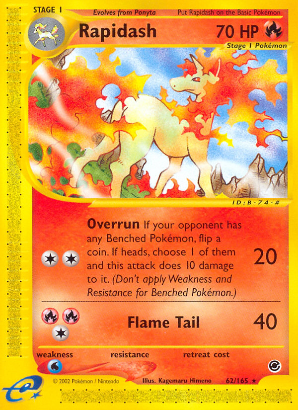 Rapidash (62) - 62/165 Expedition - Rare