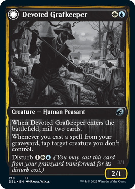 Devoted Grafkeeper (DBL-218) - Innistrad: Double Feature: (Double Faced Transform)