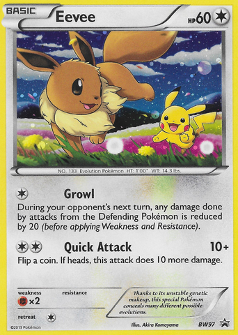 Eevee - BW97/101 - Black and White Promos Holofoil