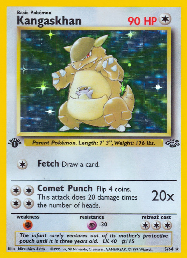 Kangaskhan (5) 5/64 - Jungle 1st Edition Holofoil