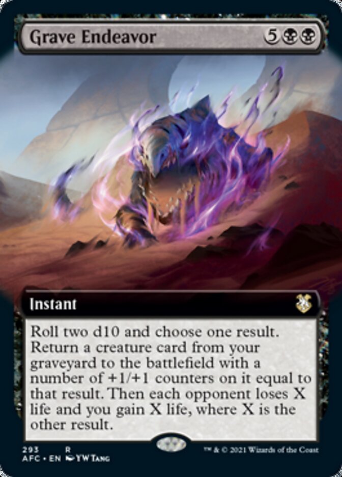 Grave Endeavor (Extended Art) (AFC-293) - Forgotten Realms Commander: (Extended Art)