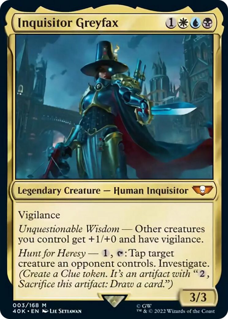 Inquisitor Greyfax (Surge Foil) (40K-003) - Warhammer 40,000 Commander Foil