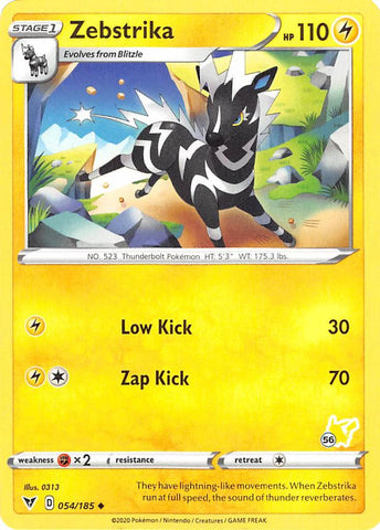 Zebstrika - 054/185 (#56 Pikachu Stamped) - Battle Academy 2022