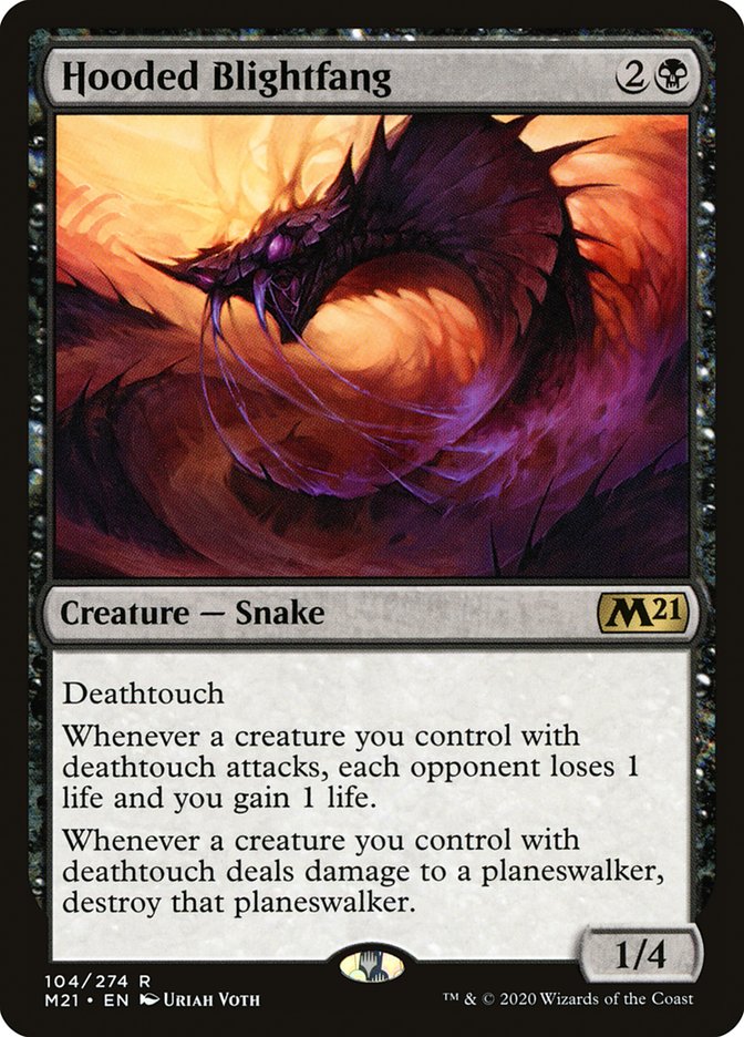 Hooded Blightfang (M21-104) - Core Set 2021