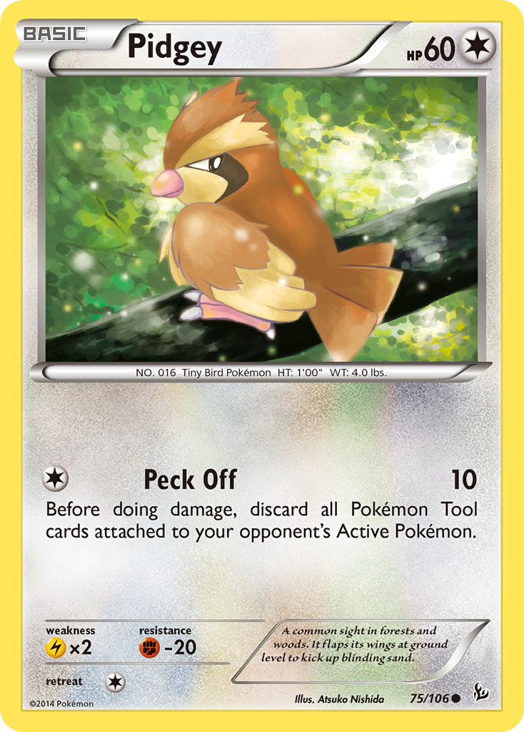 Pidgey 75/106 - XY  Flashfire