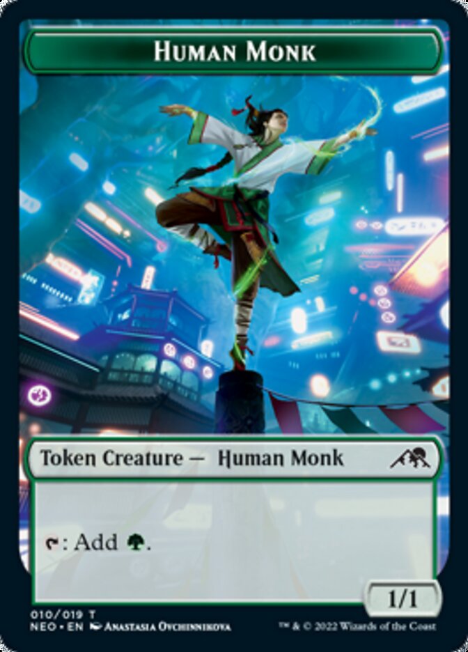 Human Monk Token (NEO-010) - Kamigawa: Neon Dynasty Tokens