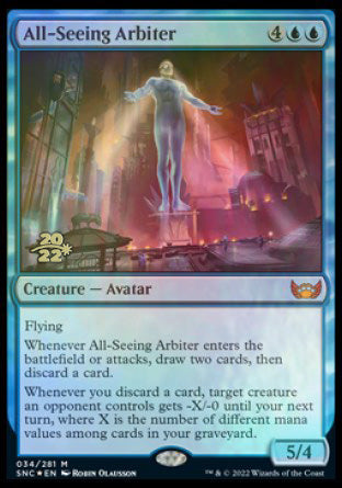 All-Seeing Arbiter (PRE-034) - Streets of New Capenna Promos Foil