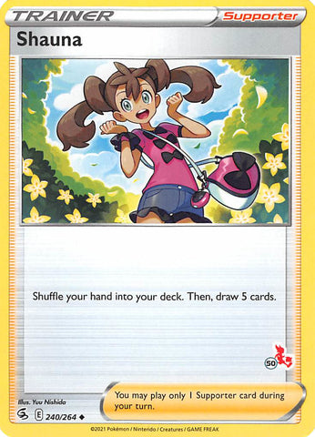 Shauna - 240/264 (#50 Cinderace Stamped) - Battle Academy 2022