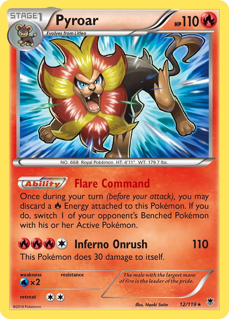 Pyroar - 12/119 (XY Phantom Forces) - Deck Exclusives
