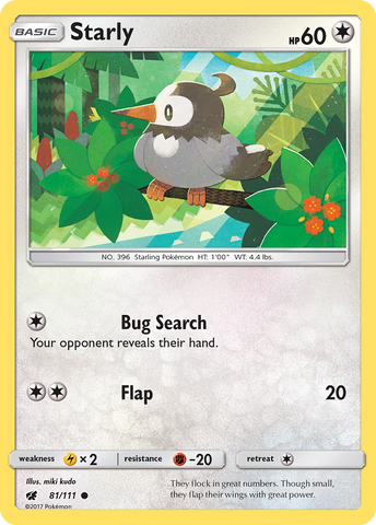 Starly 81/111 - SM  Crimson Invasion