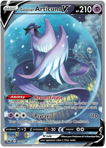 Galarian Articuno V (Alternate Full Art) 170/198 - SWSH06 Chilling Reign Holofoil