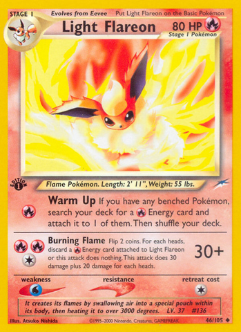 Light Flareon 46/105 - Neo Destiny 1st Edition