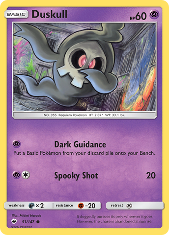 Duskull 51/147 - SM  Burning Shadows