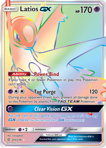Latios GX (Secret)/236 - SM  Unified Minds Holofoil
