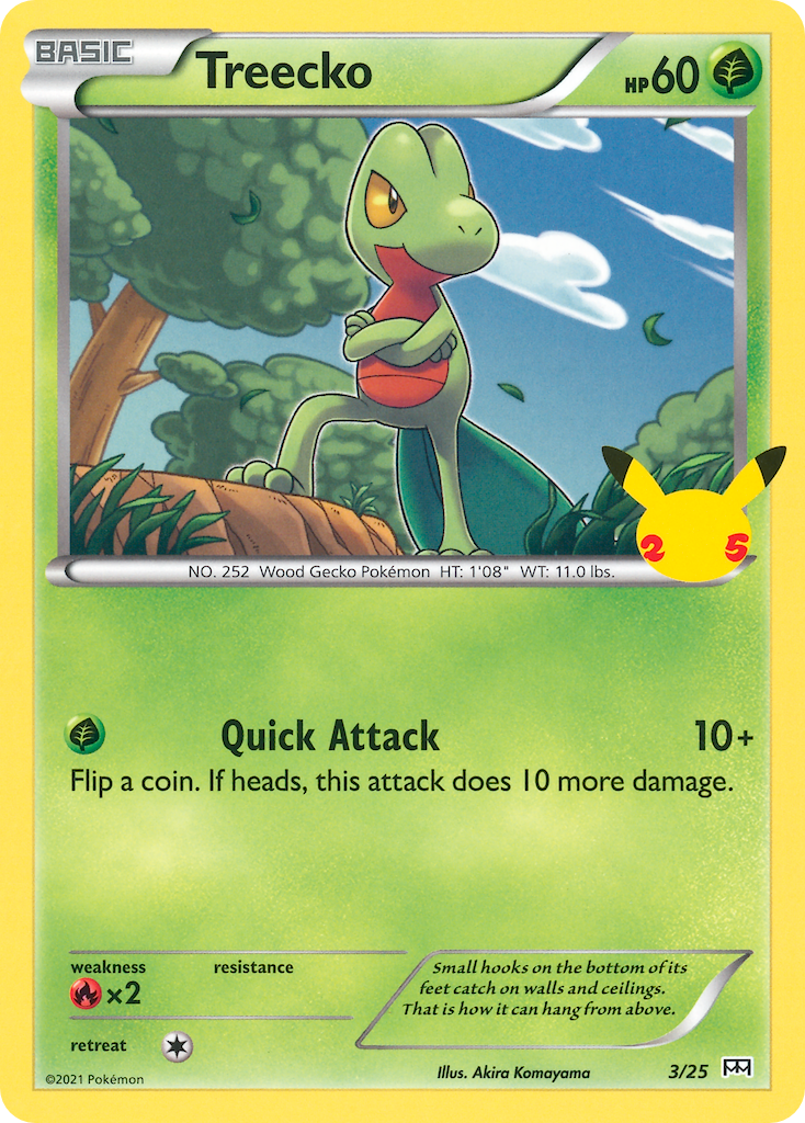 Treecko - 3/25 3/25 - McDonalds 25th Anniversary Promos