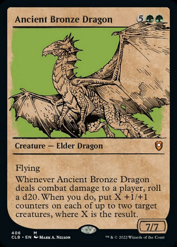 Ancient Bronze Dragon (Showcase) (CLB-406) - Commander Legends: Battle for Baldur's Gate: (Showcase)