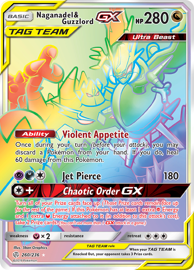Naganadel & Guzzlord GX (Secret)/236 - SM  Cosmic Eclipse Holofoil